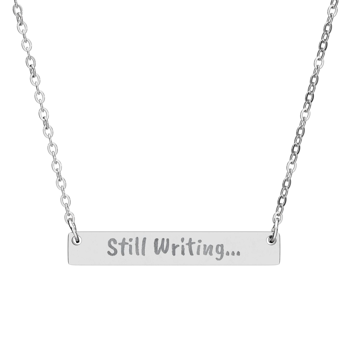 Horizontal Bar Necklace (Engraving)