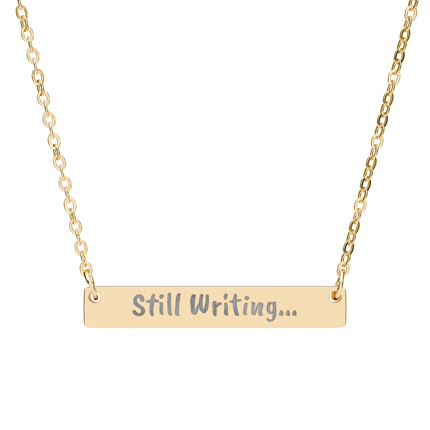 Horizontal Bar Necklace (Engraving)