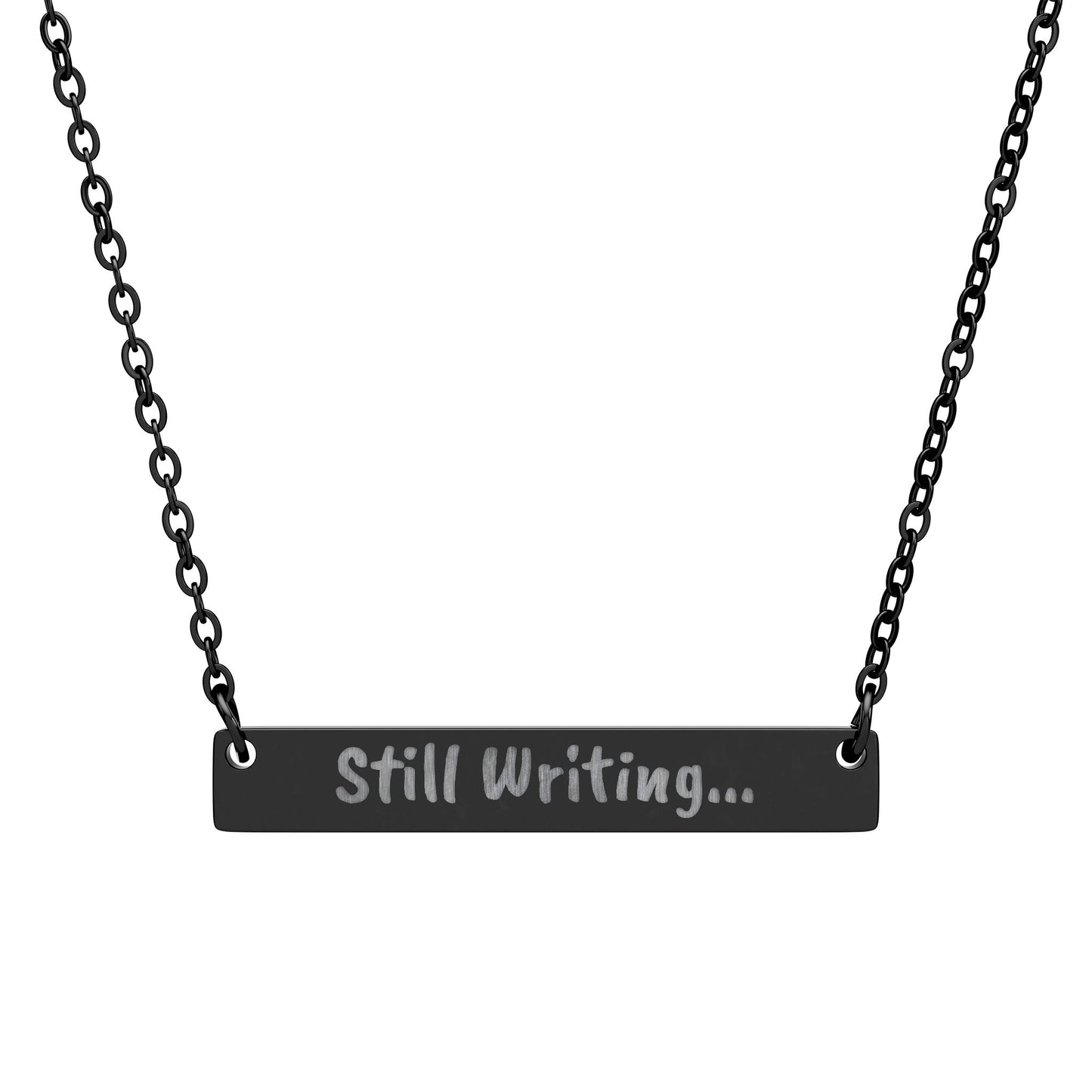 Horizontal Bar Necklace (Engraving)